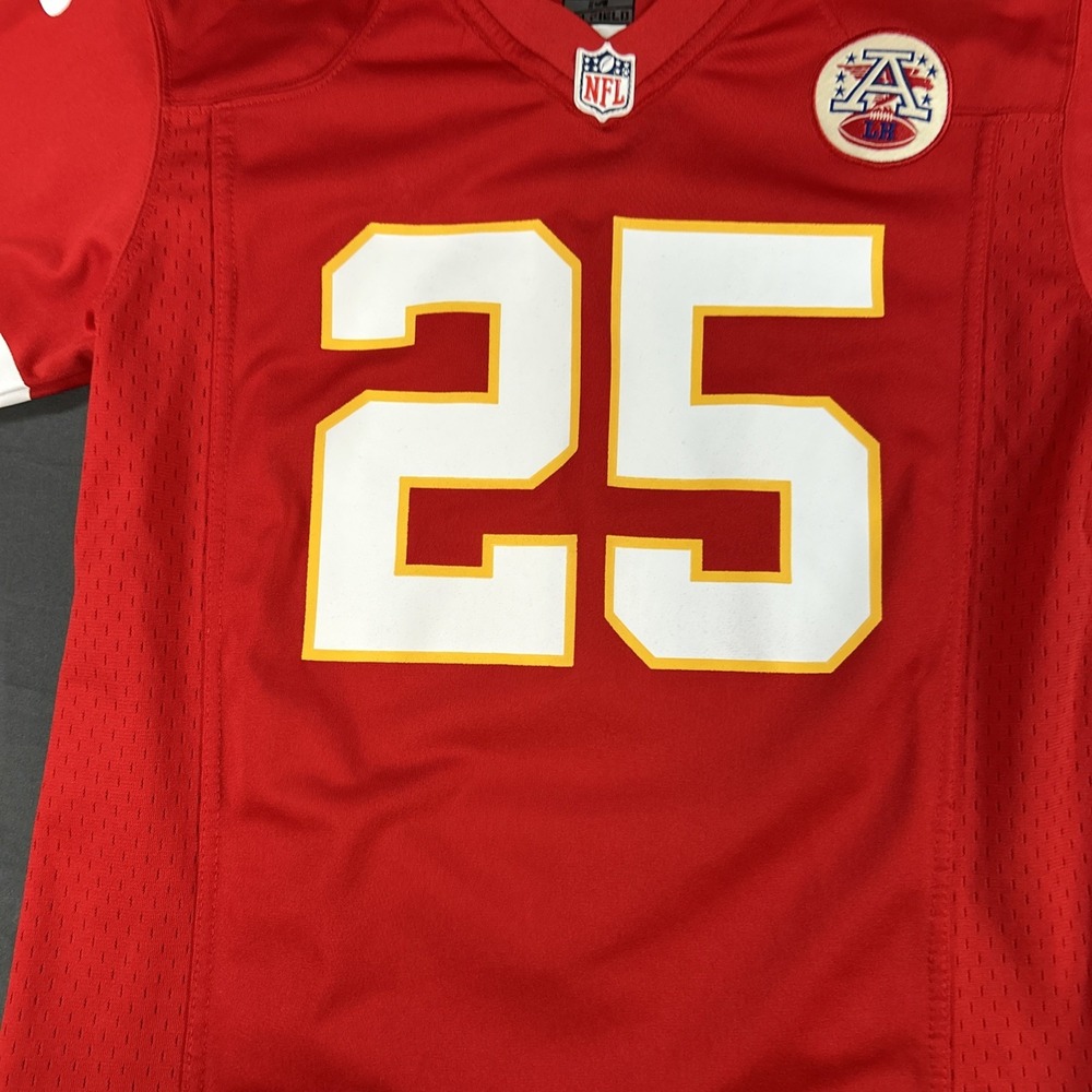 Kansas City Chiefs 2012-16 Charles #25 Nike Game Home Jersey Men's Size Youth M